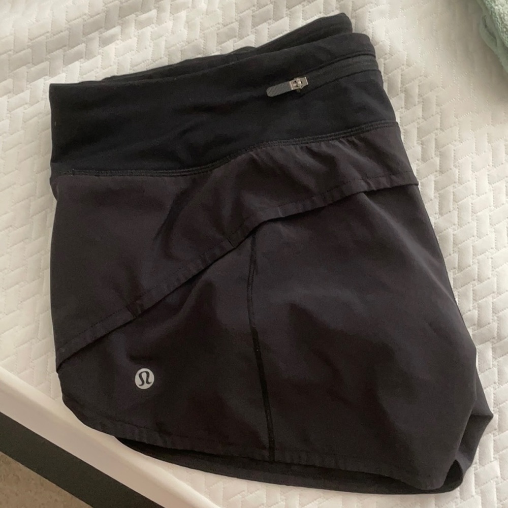 Black lululemon athletic shorts
